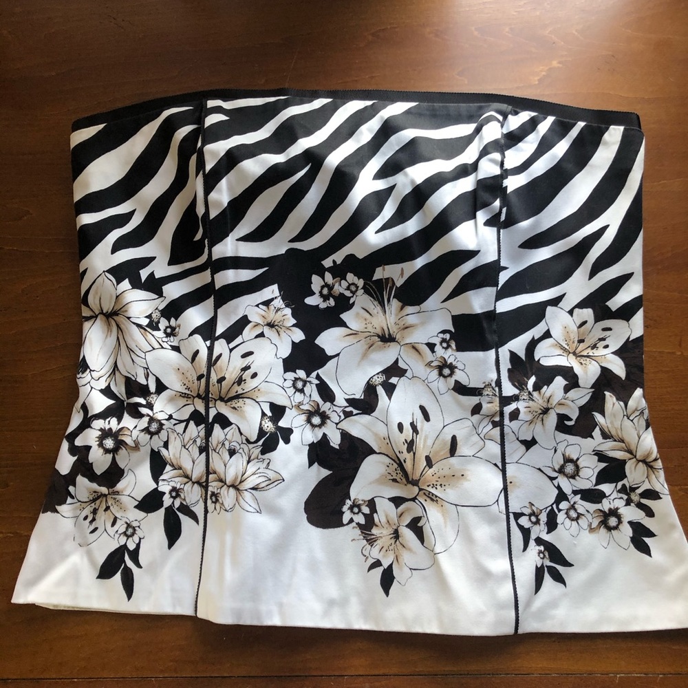 White House black market strapless top